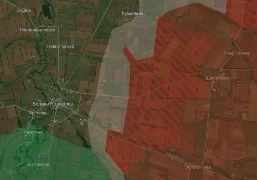 Окупанти просунулися на трьох ділянках фронту в Донецькій області. У DeepState показали зміну лінії фронту