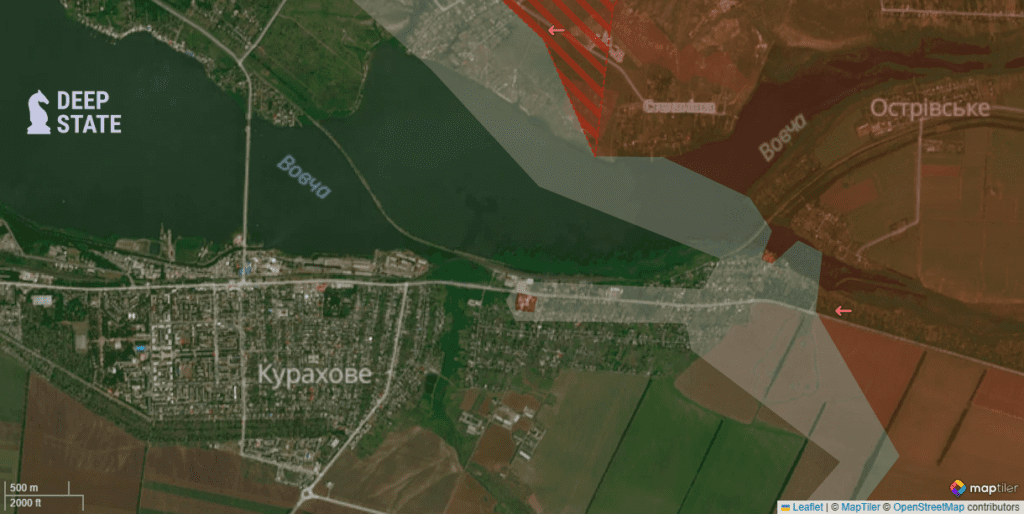 Росіяни просуваються у Кураховому. Оновлена мапа бойових дій
