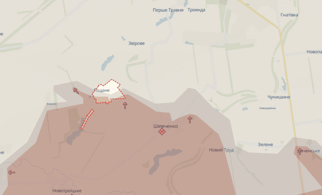 Росіяни окупували села Новооленівка та сторожове на Донеччині. Нова карта DeepState
