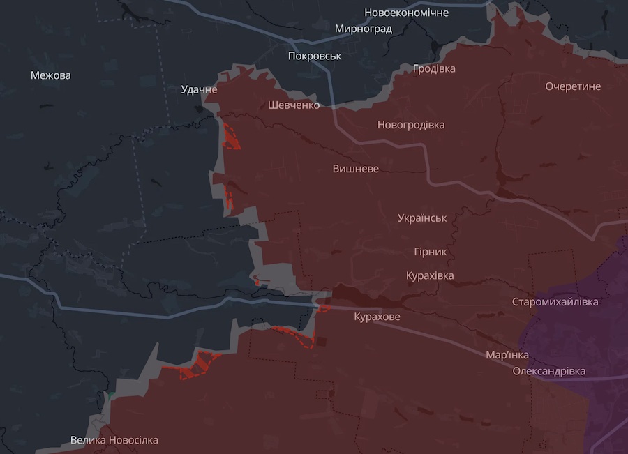 Окупанти просунулися в Часовому Яру та поблизу ще шести населених пунктів. DeepState показав оновлену мапу