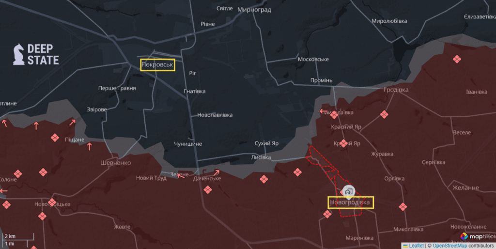 Опубліковані відео удару ЗСУ по командному пункту росіян в окупованій Новогродівці