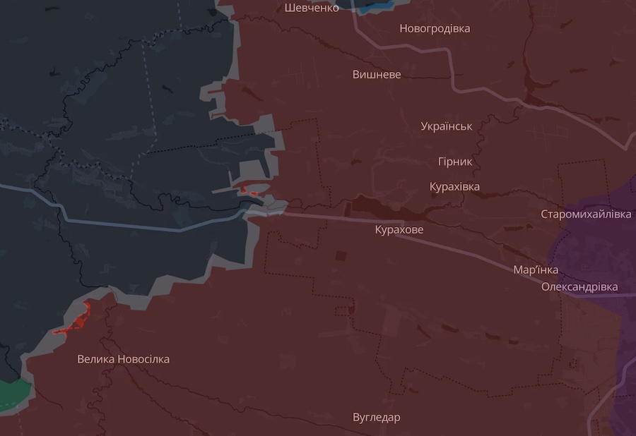 Окупанти просунулися на двох ділянках фронту в Донецькій області. DeepState показав зміни на мапі