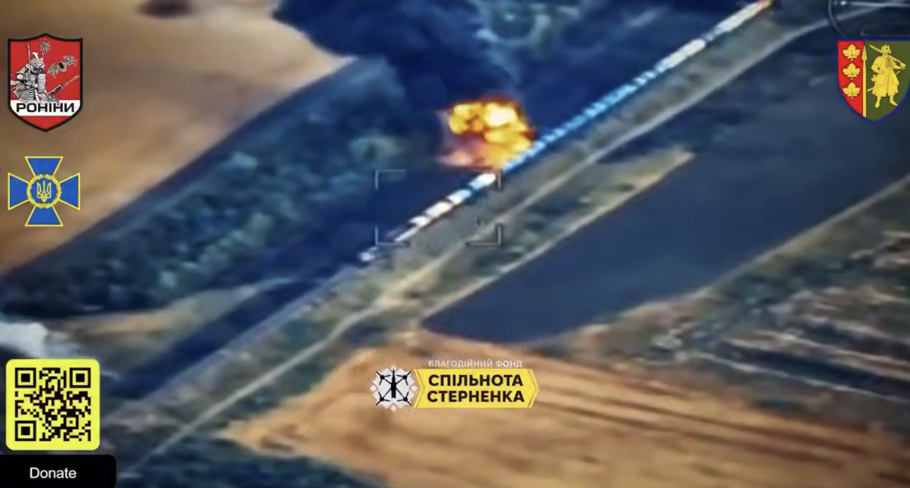 Зʼявилося відео атаки на цистерни з російським паливом на окупованій частині Запоріжжя