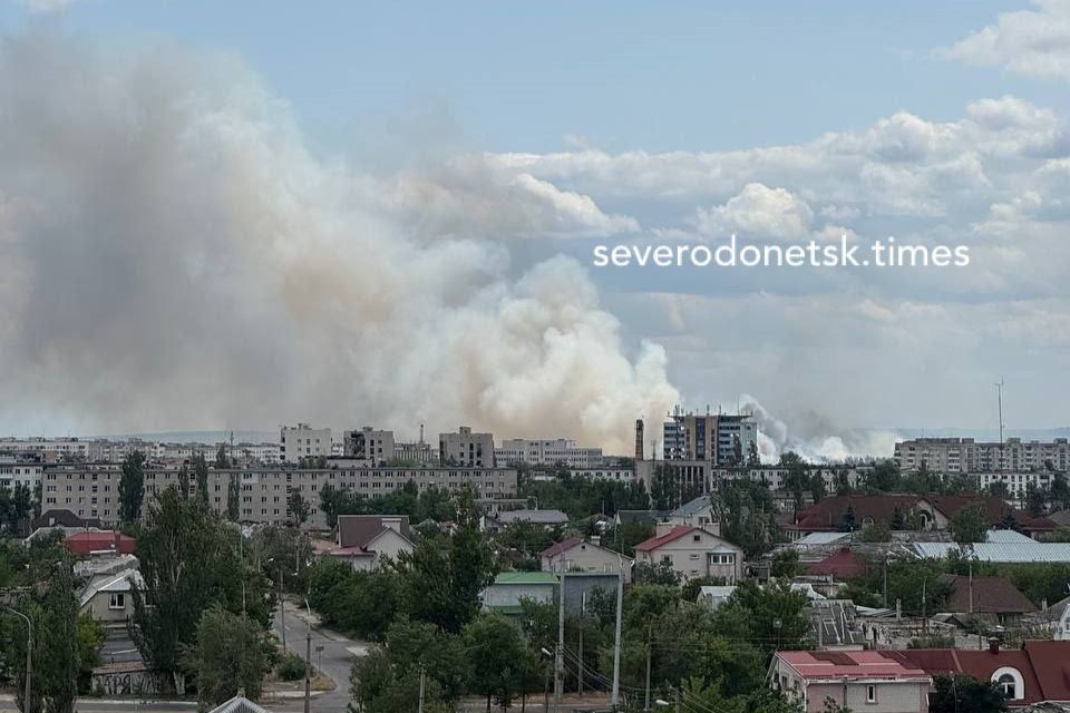 На півдні Сіверськодонецька горить ліс. Місцеві опублікували фото
