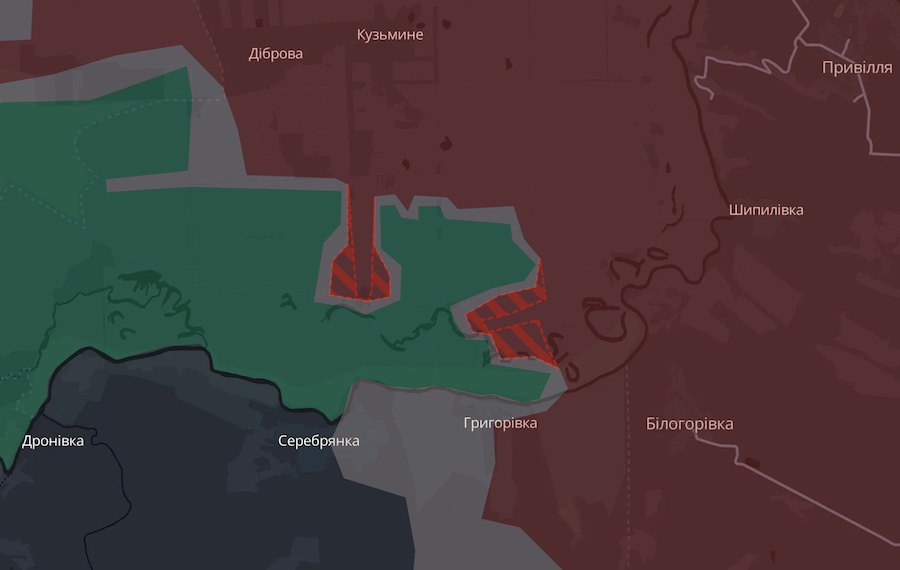 Окупанти просунулися в Серебрянському лісі та поблизу двох сіл на Донеччині, — DeepState