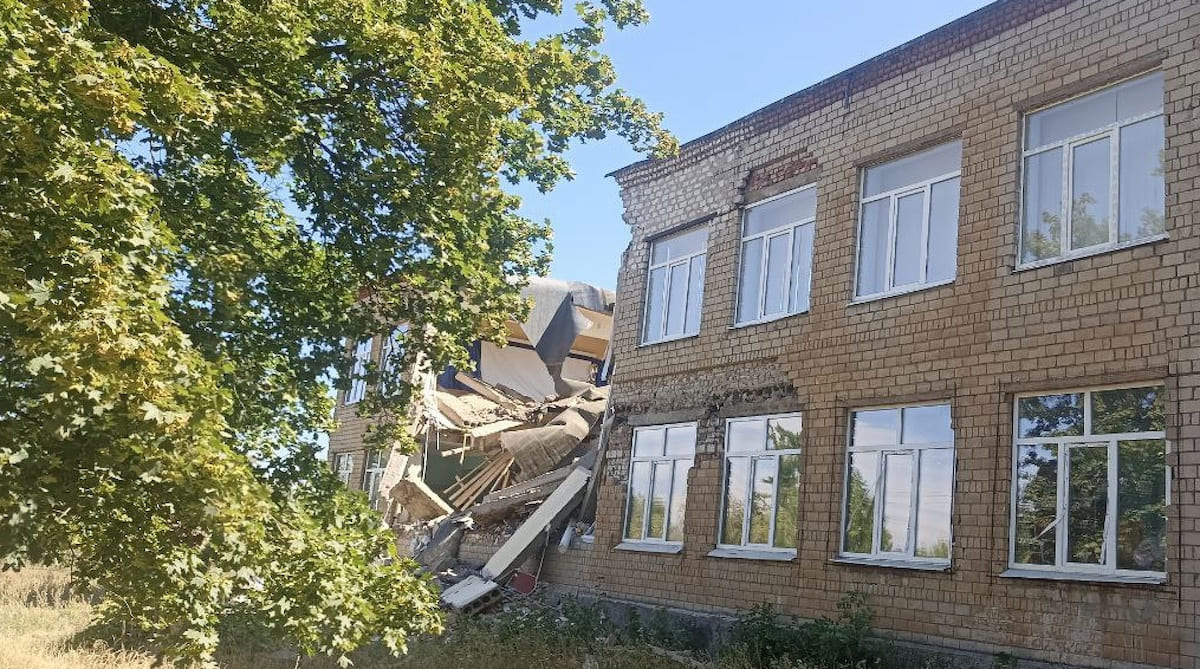 Окупанти визнали, що обвалення школи в Макіївці сталося через неякісний ремонт