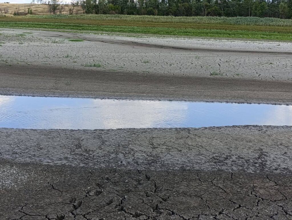 Від водосховища залишилася вузька смуга води: місцеві показали, у якому стані Старокримське водосховище у Маріуполі