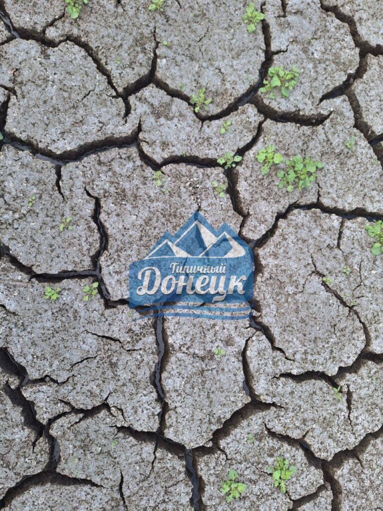 На окупованій Донеччині пересихає Грабовське водосховище: дно потріскалося, води майже нема