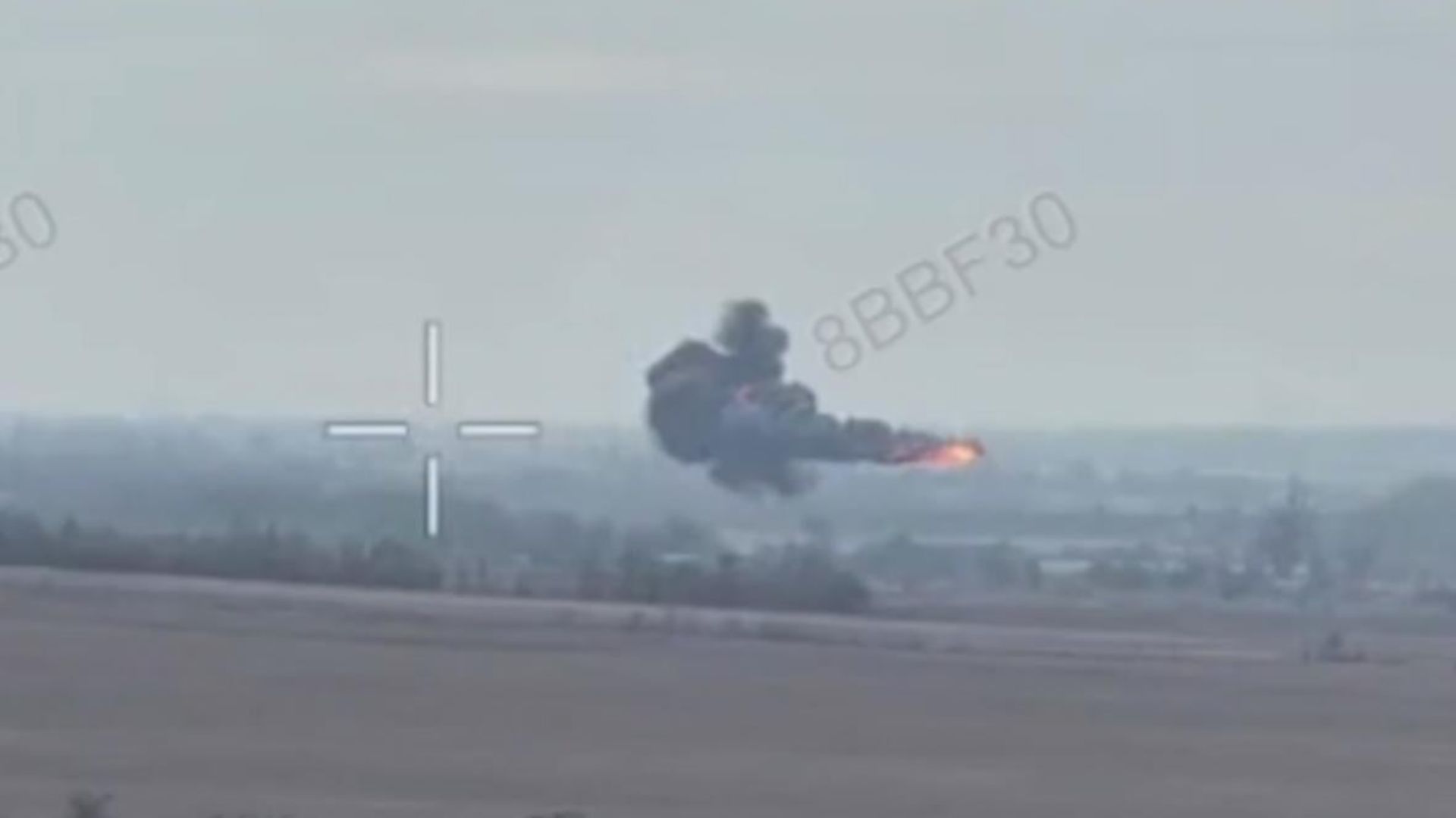 Українські штурмовики знищили російський гелікоптер Мі-8 FPV-дроном