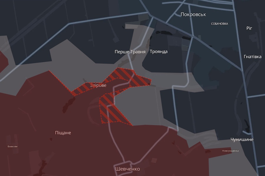 Окупанти просунулися під Покровськом, а також у Дніпропетровській та Запорізькій областях, — DeepState
