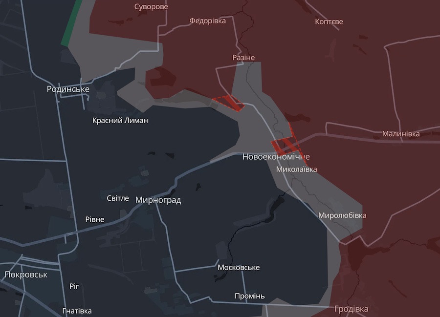 Окупанти просунулися біля чотирьох населених пунктів у трьох регіонах на сході України, — DeepState