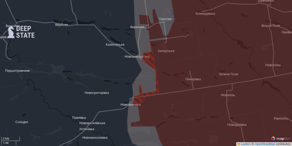 Росіяни атакували на стику трьох областей. DeepState показали зміни на мапі