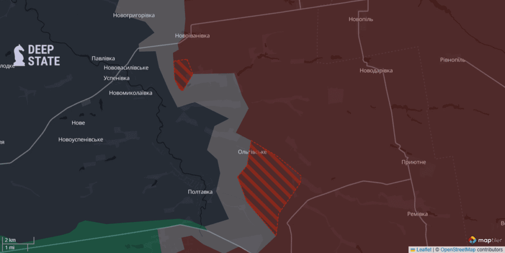 Росіяни продовжують просуватись у трьох областях: DeepState відобразили нові зміни на мапі