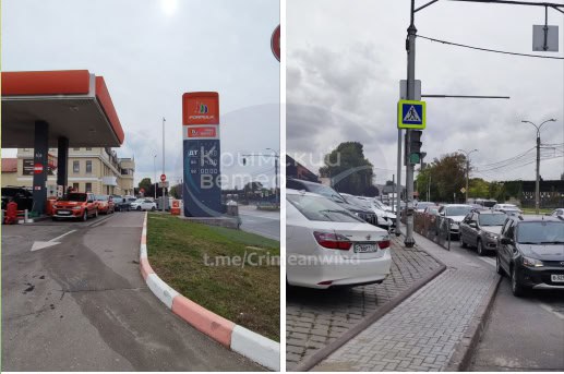 У Криму знову паливна криза: опубліковані фото, як Севастополь, Сімферополь і Ялта стоять у чергах на АЗС