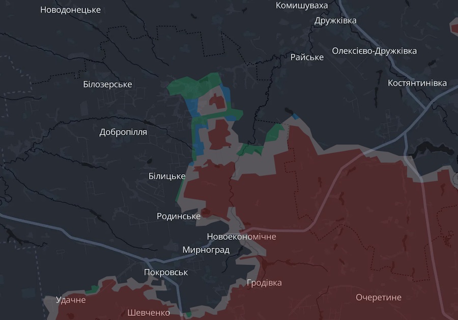 ЗСУ відкинули окупантів поблизу чотирьох населених пунктів на Добропільському напрямку. DeepState показав, де саме
