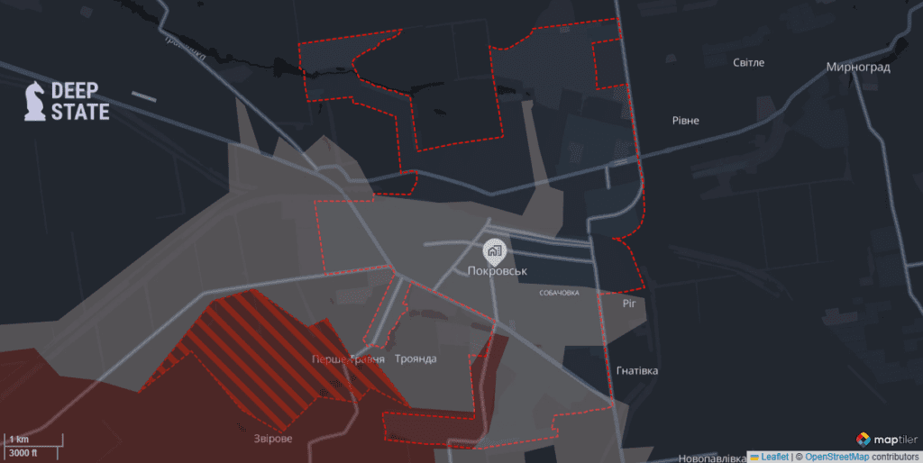 ЗСУ відбили позиції поблизу Добропілля, а росіяни продовжують тиснути біля Покровська: оновлена мапа DeepState