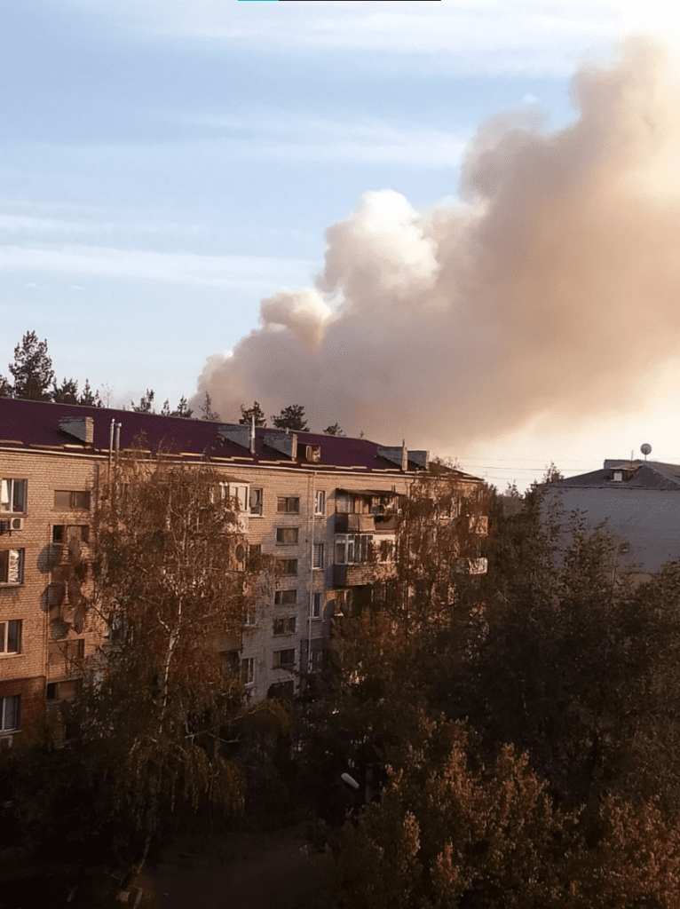Дим накрив місто: поблизу Старобільська вирують лісові пожежі. Опубліковані кадри