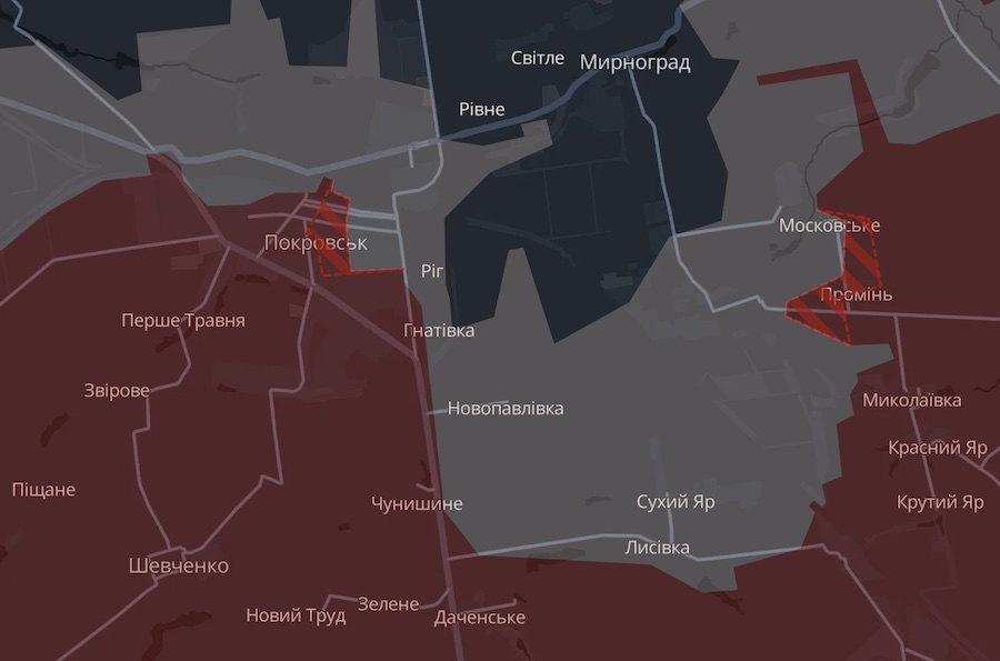 Росіяни захопили два населені пункти та просунулися поблизу ще чотирьох на Донеччині та Запоріжжі, — DeepState