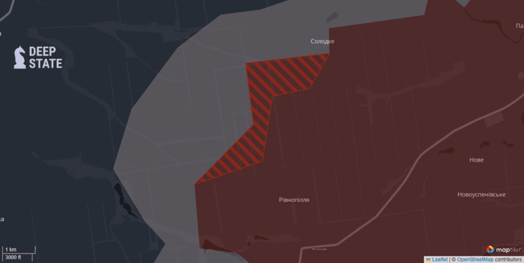 Аналитики DeepState сообщили о продвижении россиян в Запорожье и отразили это на карте