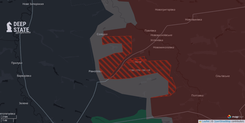 Окупанти наступають на Запоріжжі: DeepState повідомили про окупацію двох сіл та відобразили це на мапі
