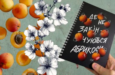 “Реальна газета” представила новий мерч — блокноти з абрикосами Донбасу