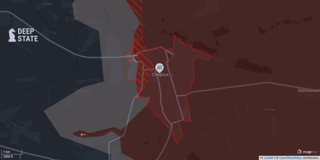 Росіяни продовжують тиснути у Сіверську: DeepState показали актуальну мапу бойових дій