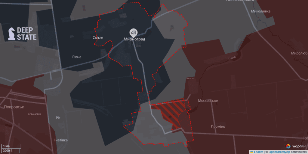 Окупанти тиснуть у Мирнограді та біля Сіверська. DeepState відобразили поточну ситуацію на лінії фронту