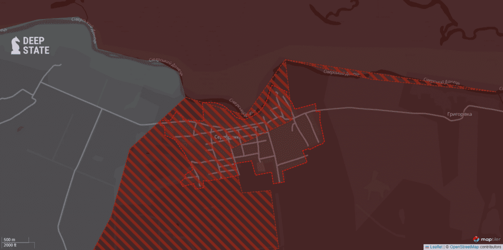 Росіяни захопили село неподалік адмінкордону з Луганщиною. DeepState показали ситуацію поблизу Сіверська