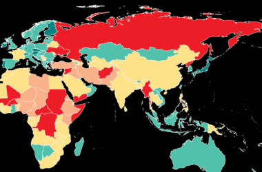 Україна опинилась на передостанньому місці у цьогорічному рейтингу мирних країн. На останньому місці — Росія