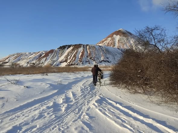 У мережі показали фото териконів Донеччини за січень 2024 року
