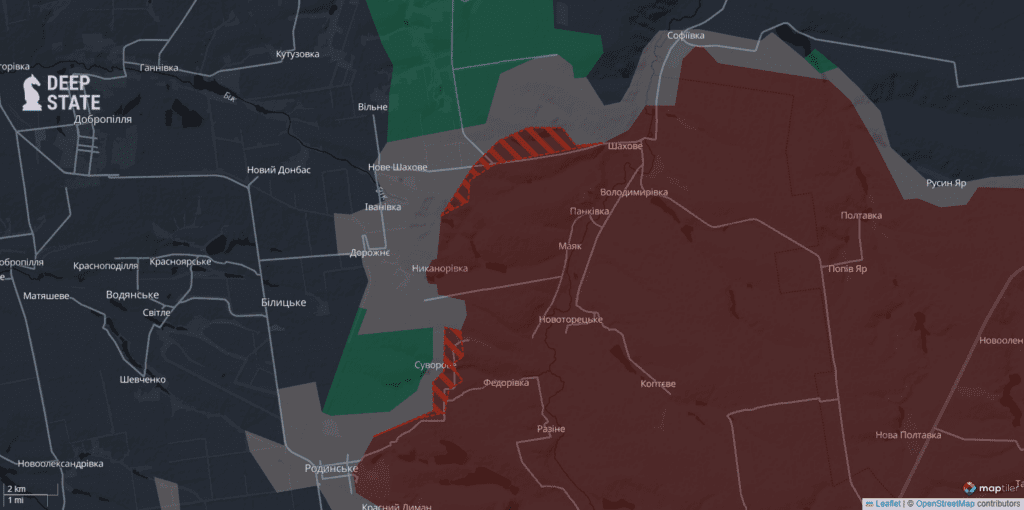 DeepState розповіли про окупацію Никифорівки та просування росіян на Донеччині