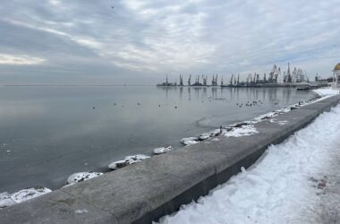 Жителі окупованого Бердянська показали, як виглядає замерзле Азовське море