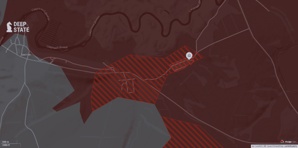 Окупанти захопили село неподалік Сіверська та просунулись у бік Слов’янська. DeepState відобразили нові зміни на мапі