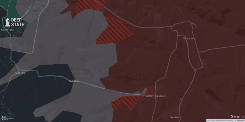 Окупанти захопили село неподалік Сіверська та просунулись у бік Слов’янська. DeepState відобразили нові зміни на мапі