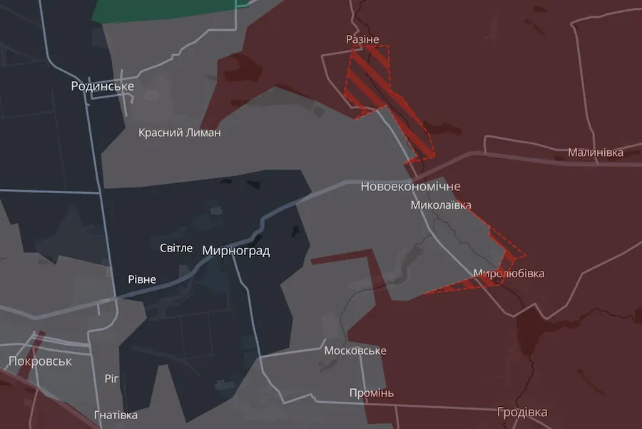 Окупанти просунулися біля п’яти населених пунктів Донецької області. DeepState оновив мапу
